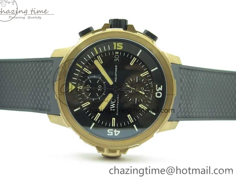 MIROTIME 0125 Aquatimer Chrono IW379503 Bronzo Case V6F 1:1 Best Edition Black Dial on Rubber Strap A Popular 7103